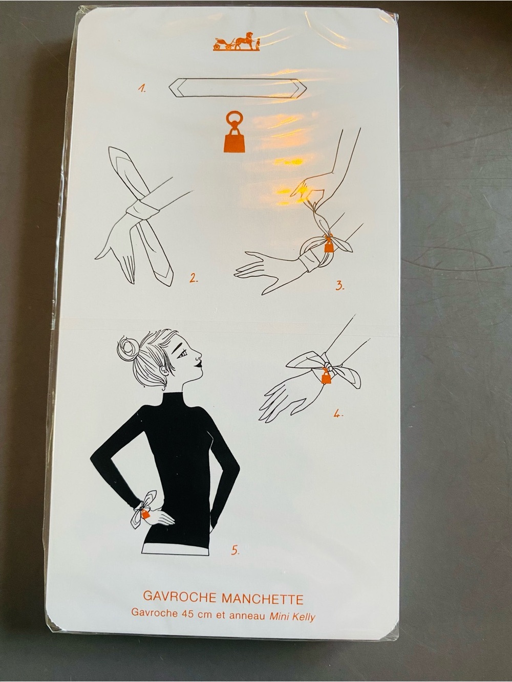 🛍️Hermes Authentic Cartes a Nouer / Knotting Cards NWT Scarf/Twilly - Picture 8 of 12